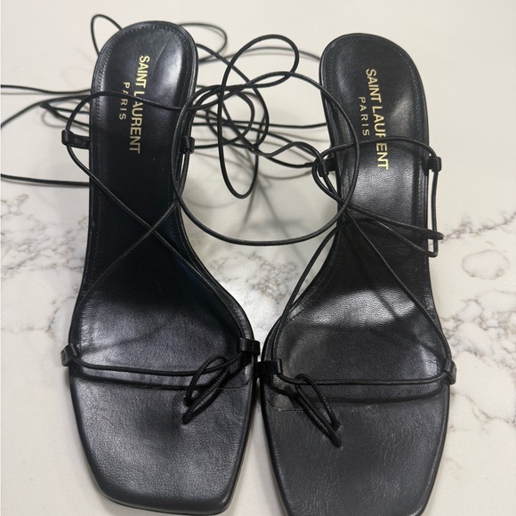 Saint Laurent Black Heeled Sandals
